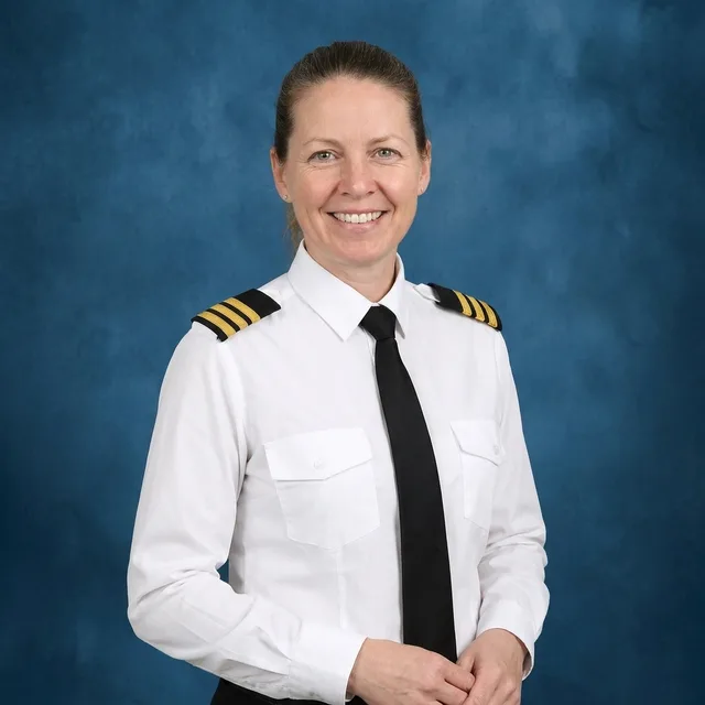 The flight crew — uniform AI team headshot
