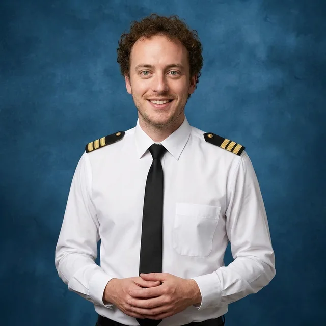 The flight crew — uniform AI team headshot