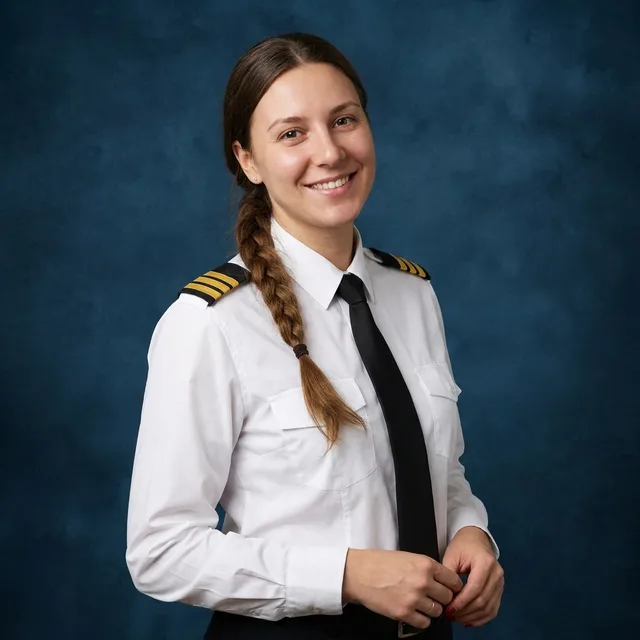 The flight crew — uniform AI team headshot