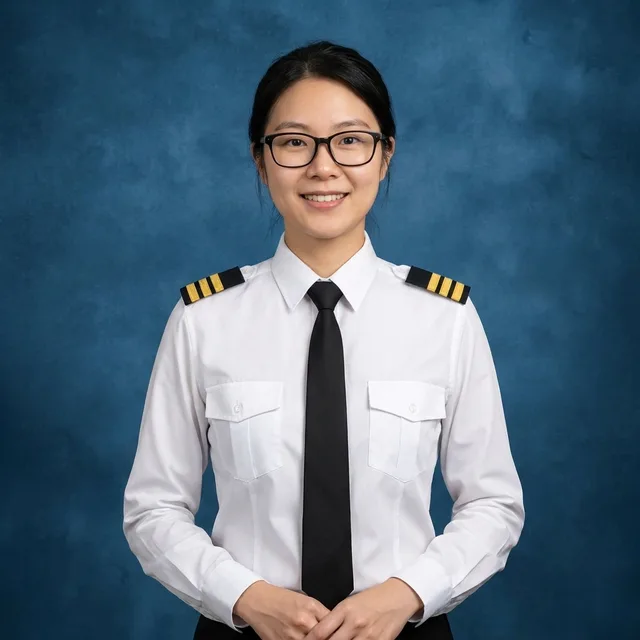 The flight crew — uniform AI team headshot