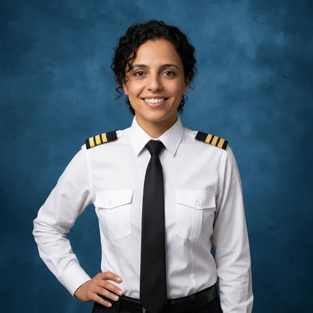 The flight crew — uniform AI team headshot