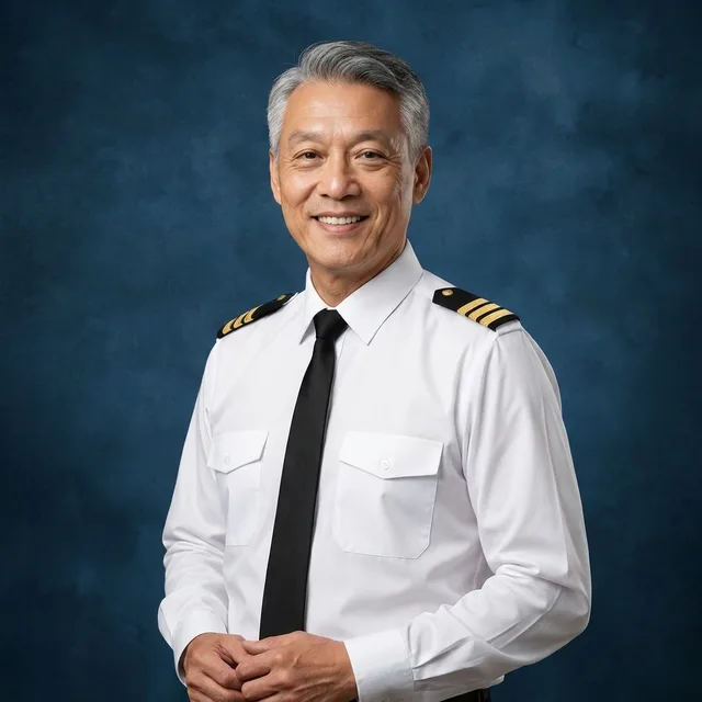 The flight crew — uniform AI team headshot