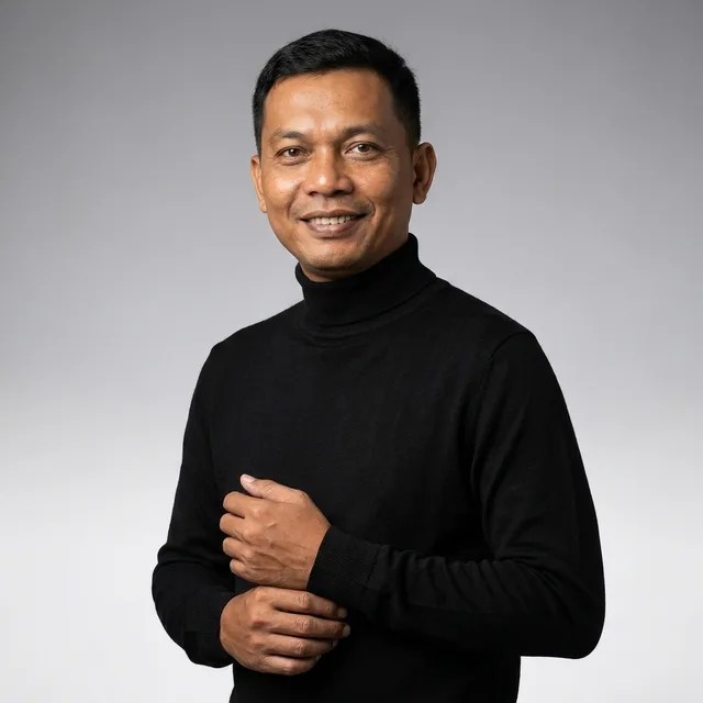 The design studio — uniform AI team headshot